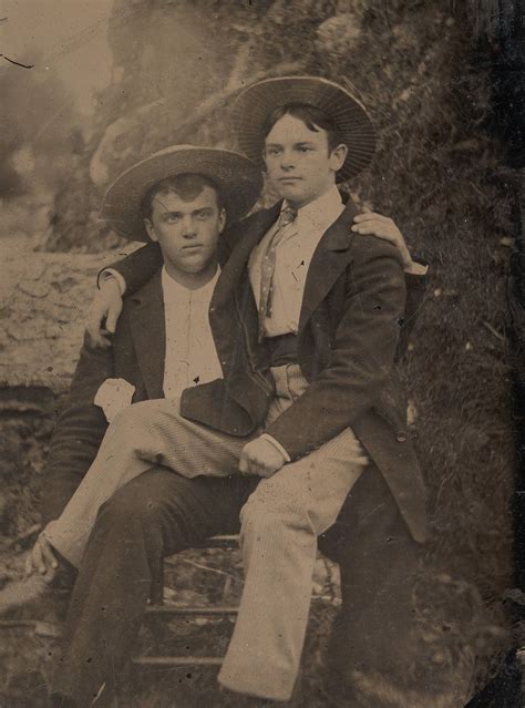 a collection of rare photos features men of the late 1800s in surprisingly intimate embraces