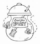 Honey Coloring Jar Sweet Year Eve Years Party Pages Kids Template Search sketch template
