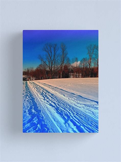 traces   winter hiking trail canvas print  patrickjobst redbubble