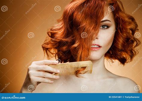 curly hair  comb stock image image  health gloss