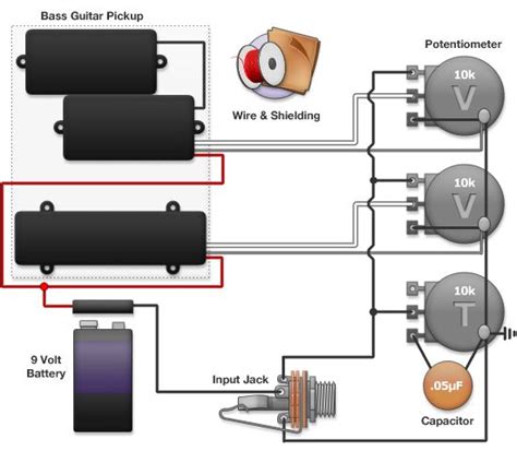 active bass pickups wiring diagram