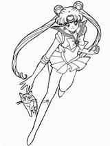Coloring Sailor Moon Pages Popular Coloringhome sketch template