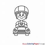 Coloring Driver Pages Kids Colouring Template sketch template