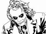 Joker Heath Ledger Pages Lineart Coloring Wip Template Deviantart sketch template