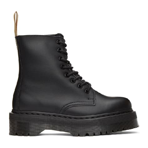 dr martens black vegan jadon  mono platform boots modesens