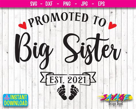 promoted  big sister svg cut file big sister svg big etsy