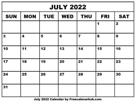 printable july  calendar calendar  calendar july