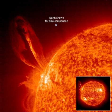 earth compared   giant solar flare eruption messagetoeaglecom