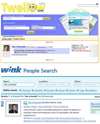 perform  people search    job search personal branding