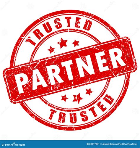 trusted partner rubber stamp stock vector illustration  imprint