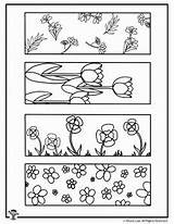 Bookmarks Coloring Printable Floral Print Kids sketch template