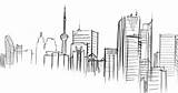Skyline Sketch Toronto sketch template