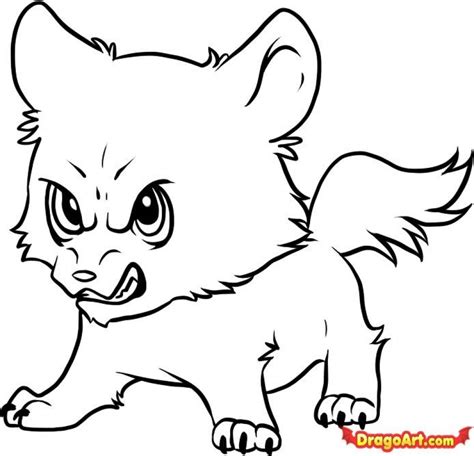 gambar cute baby wolves coloring pages wolf printable  wings sheets