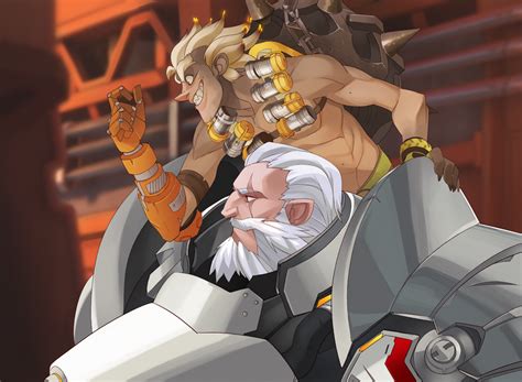 reinhardt and junkrat by demonicserpent101 on deviantart