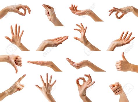 collection   hands gestures stock photo  hand