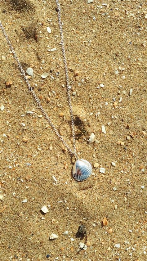 small fine silver cockle shell pendant shell pendant