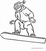 Snowboarding Coloring Pages Snowboard Kids Color Ski Printable Colouring Sports Sheets Print Book Winter Boat Colorear Skiing Gif Fun Pag sketch template
