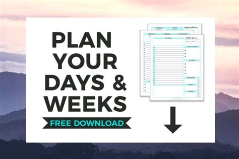 daily weekly printable planner