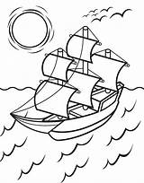 Mayflower Coloring Pages Printable Ship Drawing Clipart Pilgrims Library Getdrawings Popular Coloringhome sketch template