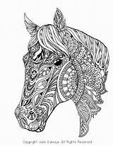 Coloring Horse Mandala Choose Board Pages Adult sketch template