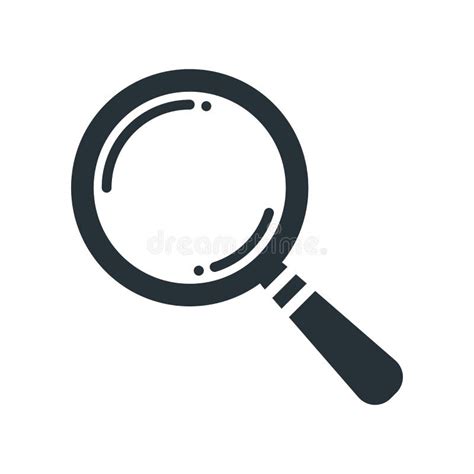 black search icon flat  white background search icon design stock