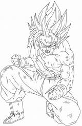 Goku Ssj2 Pages Colouring Damaged Battle Pa sketch template