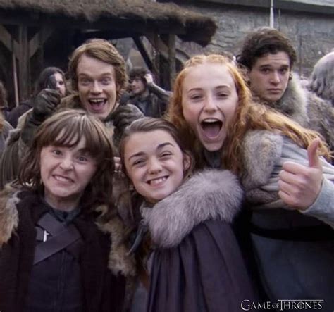 Cast Behind The Scenes Of Season 1 Game Of Thrones Photo