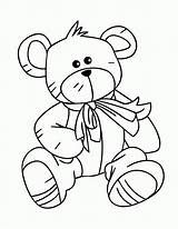 Teddy Coloring Bear Pages Templates Colouring Bears Popular sketch template