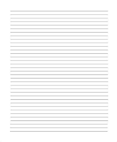 horizontal lined writing paper template floss papers