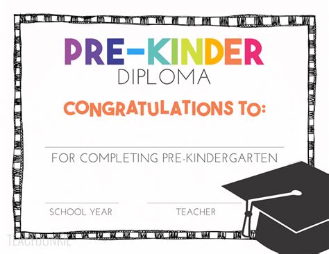 pre   kindergarten graduation diplomas teach junkie
