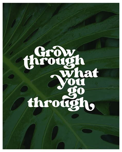 grow      digital print typography etsy