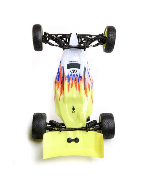 lost losi mini  brushed rtr  wd buggy yellow white