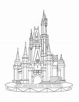 Castle Disney Coloring Drawing Disneyland Kingdom Magic Pages Cinderella Sketch Clipart Printable Outline Walt Castles Draw Drawings Getdrawings Sketches Easy sketch template