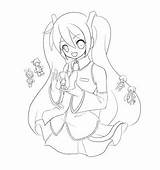 Vocaloid Coloring Pages Gumi Template Lineart sketch template