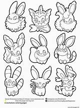 Coloring Eeveelutions Pages Pokemon Evolutions Eevee Divyajanani sketch template