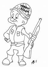 Fudd Elmer Looney Tunes Wabbit Vicoms sketch template