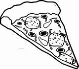 Pizza Coloring Wecoloringpage Pages Food sketch template