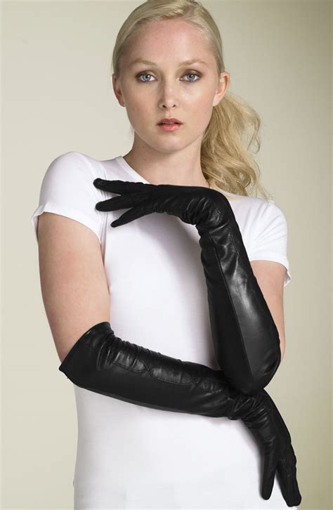 Betsy Blog Long Leather Gloves