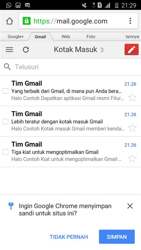 membuat email gmail lewat hp android