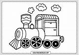 Trenes Dibujos Locomotora Tren Transporte Locomotive Medios Rincondibujos sketch template