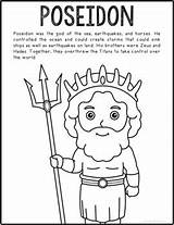 Mythology Tpt Worksheets Poseidon sketch template