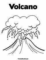 Volcano Volcanes Coloring Volcan Homeschoolshare Nios Volcanoes Volcán Mache Vulcao sketch template