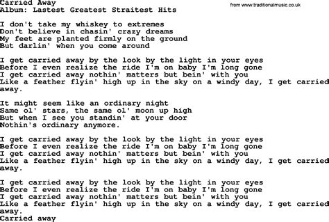 carried   george strait lyrics