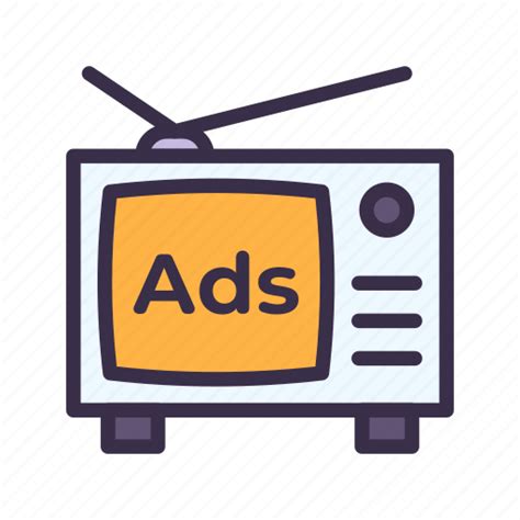 ads advertisement advertising business marketing television tv icon