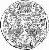 Aztec Coloring Pages Mayan Calendar Print Tribal Drawing Pattern Color Designs Getcolorings Getdrawings Printable Colorings Sheets Template Sketch Drawings Elephant sketch template