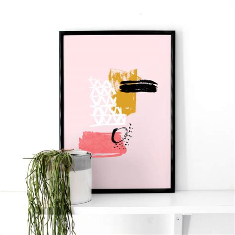 abstract painted art print   lovely drawer notonthehighstreetcom