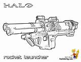 Halo Coloring Pages Weapon Launcher Rocket Print Colorable 05kb 1200 sketch template