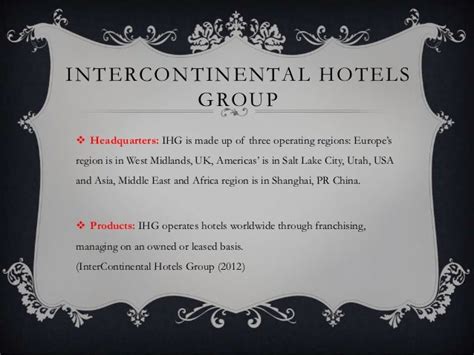 intercontinental hotels group international business