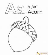 Coloring Acorn Letter Printable Kids Sheet Learning Alphabet Anteater sketch template