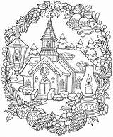 Erwachsene Weihnachtliche Ausmalen Alleideen Weihnachtsbilder Dorf Weihnachtsbasteln Entspannen Noël Kathedrale sketch template